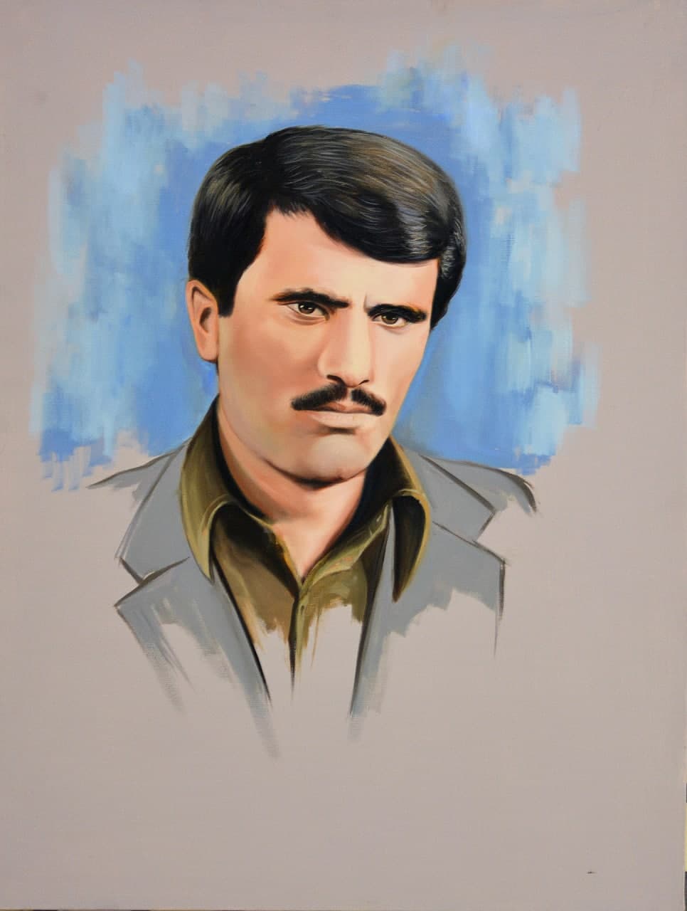 نقاشی چهره شهید نجاتعلی میعادی